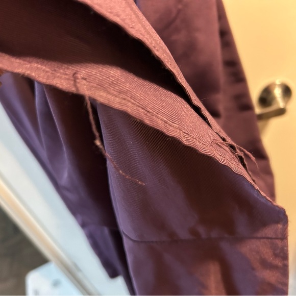 David’s Bridal Plum Lace Formal Gown with sash - Picture 6 of 7